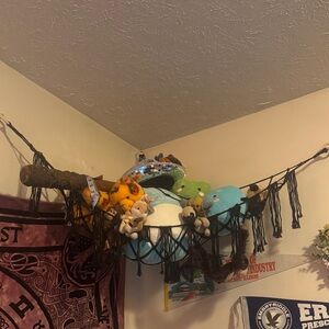 Black Rope Corner Hammock for Toys